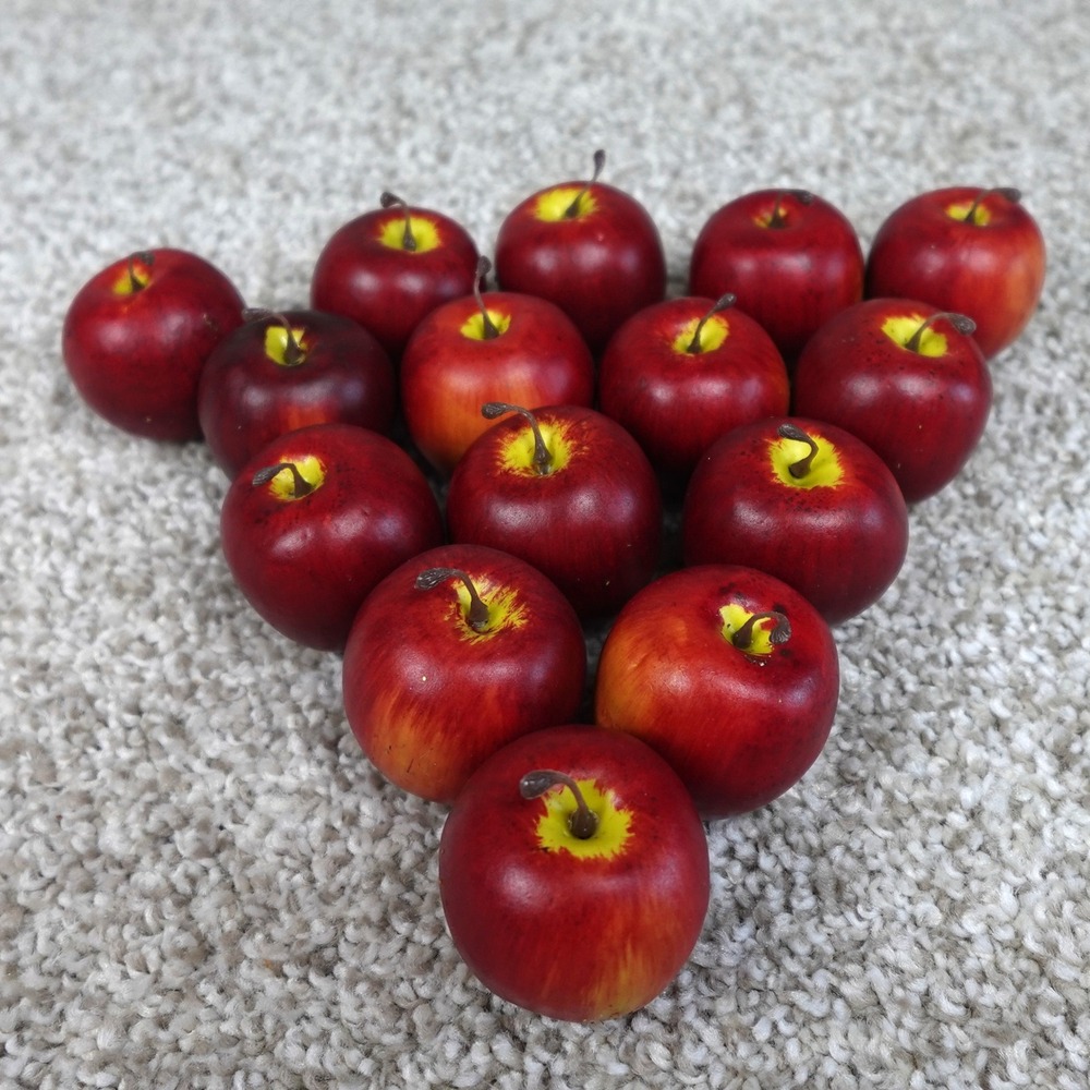 Longaberger 15pc Faux Red Apples for 1998 Mini Apple Basket Miniature Fruit